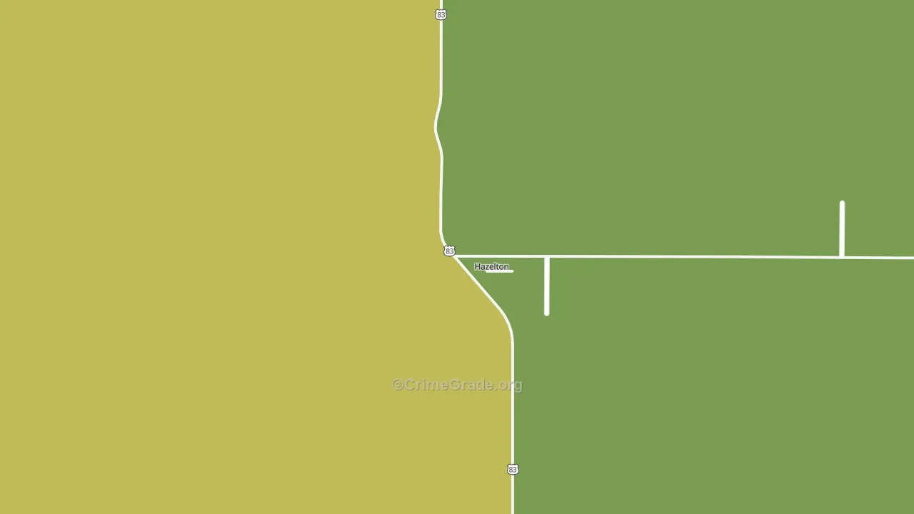 Hazelton, ND Map of Assault Rates
