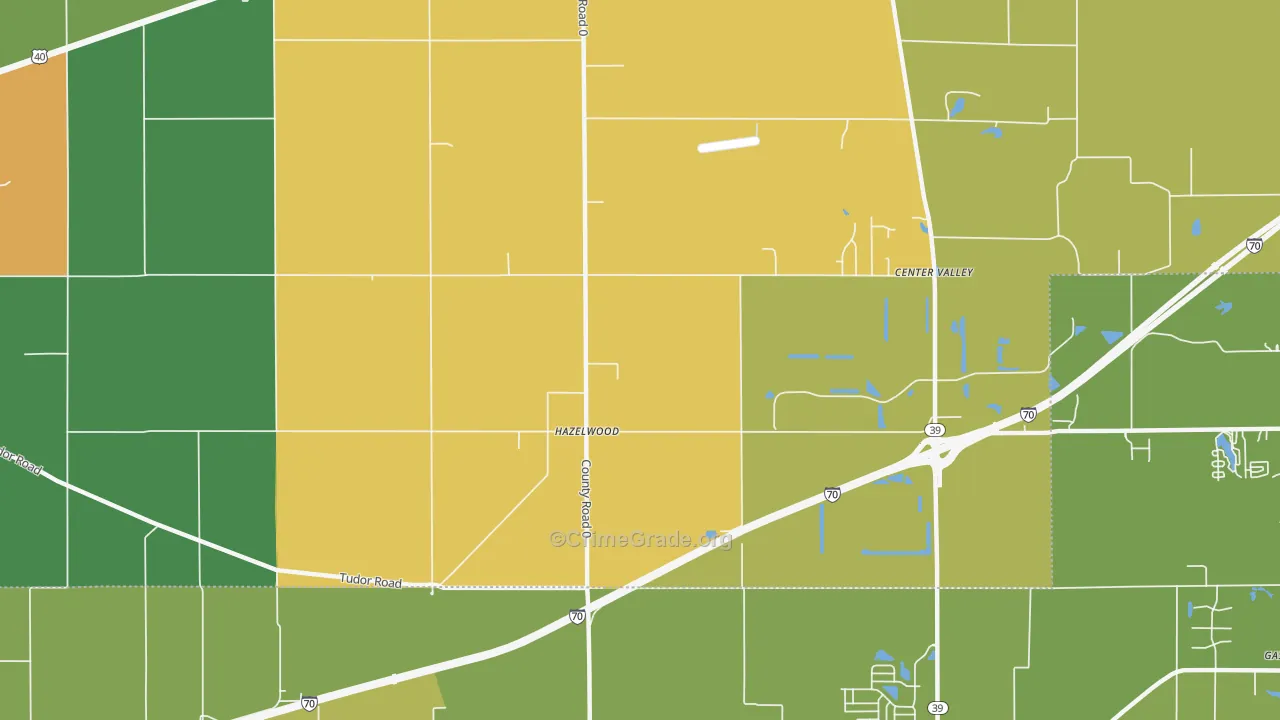 Hazelwood, IN Map of Assault Rates