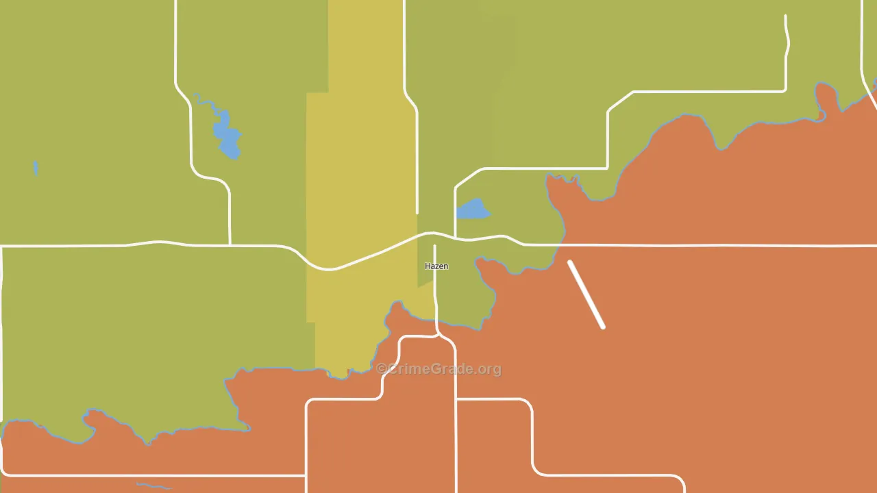 Hazen, ND Map of Assault Rates