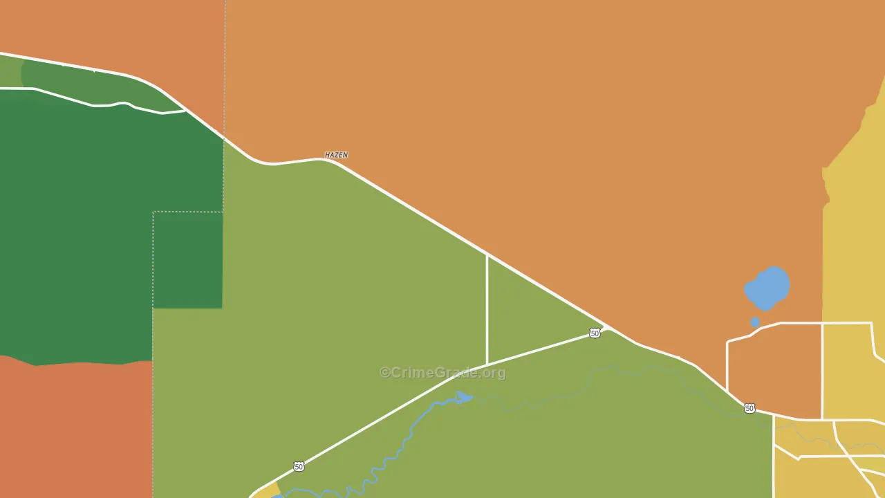 Hazen, NV Map of Assault Rates