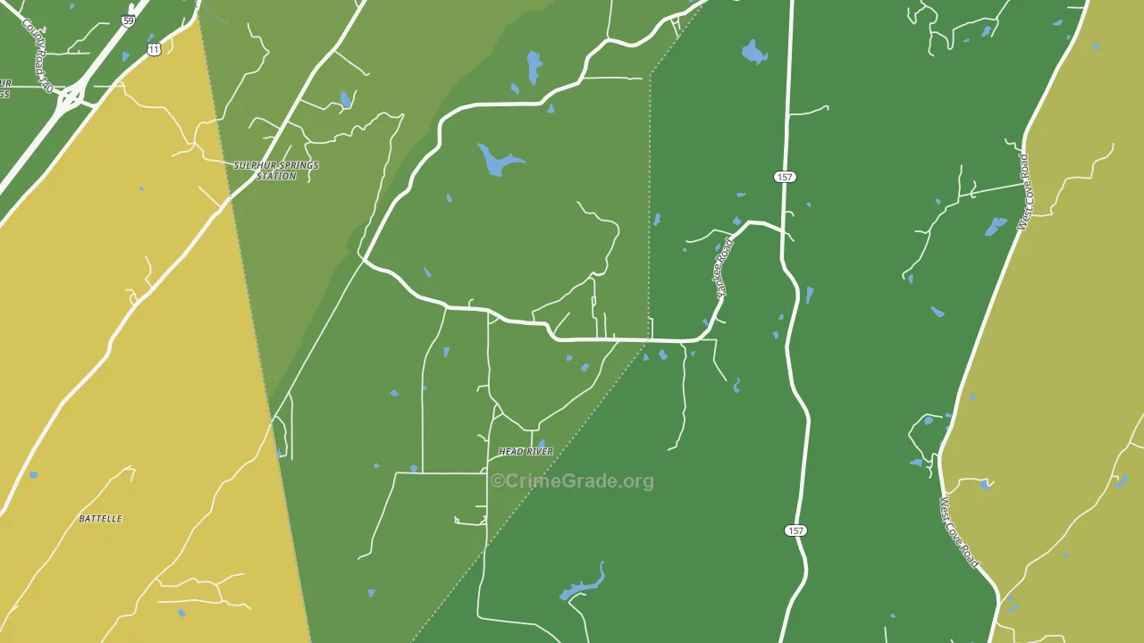 Head River, GA Map of Assault Rates