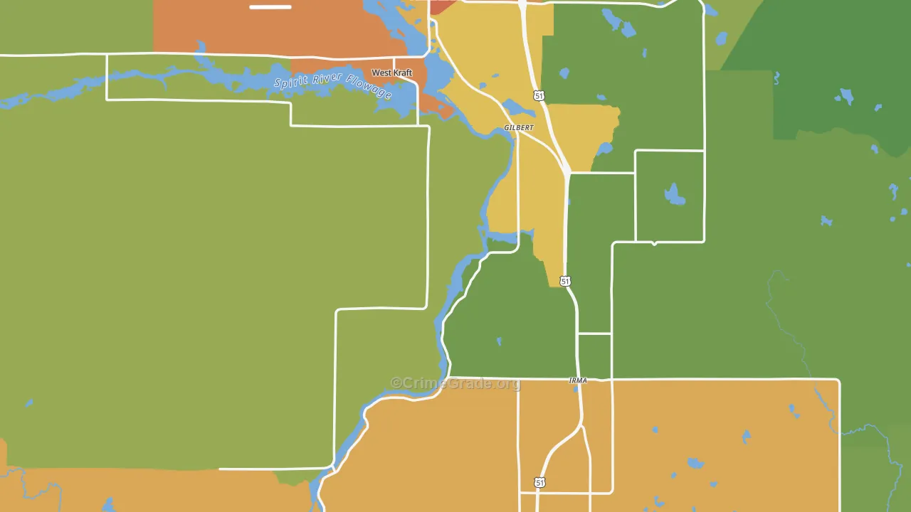 Heafford Junction, WI Map of Assault Rates