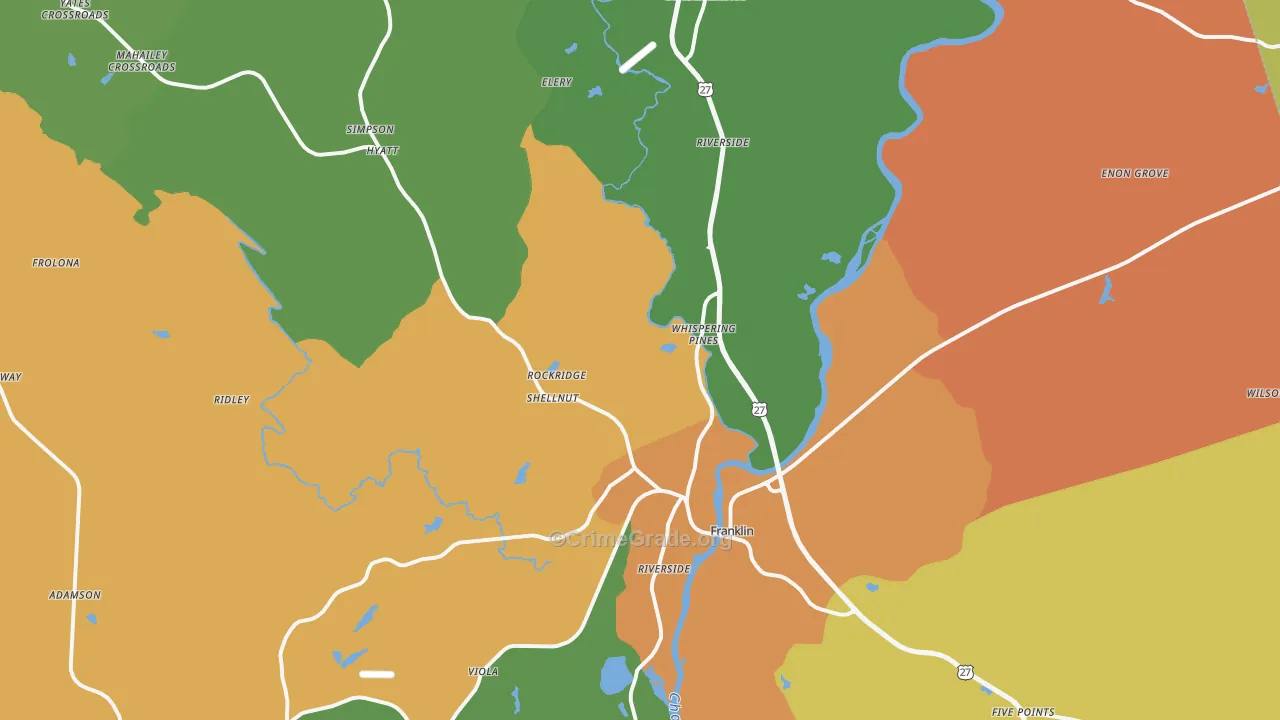 Heard County, GA Map of Assault Rates