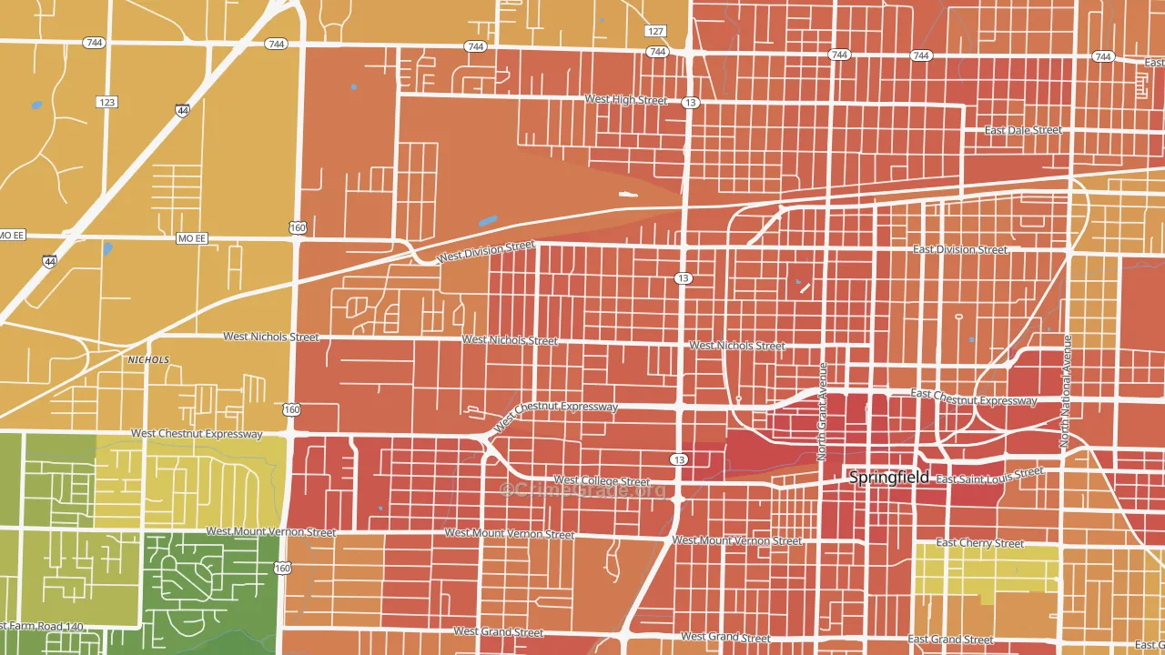 Heart of the Westside, Springfield, MO Map of Assault Rates