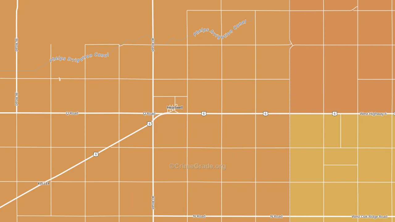 Heartwell, NE Map of Assault Rates