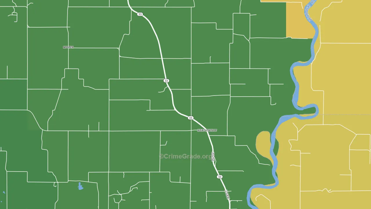 Heathsville, IL Map of Assault Rates