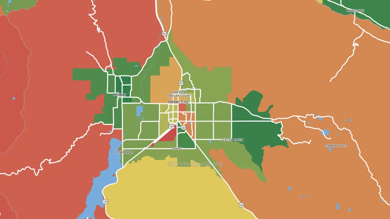 Heber City, UT Map of Assault Rates