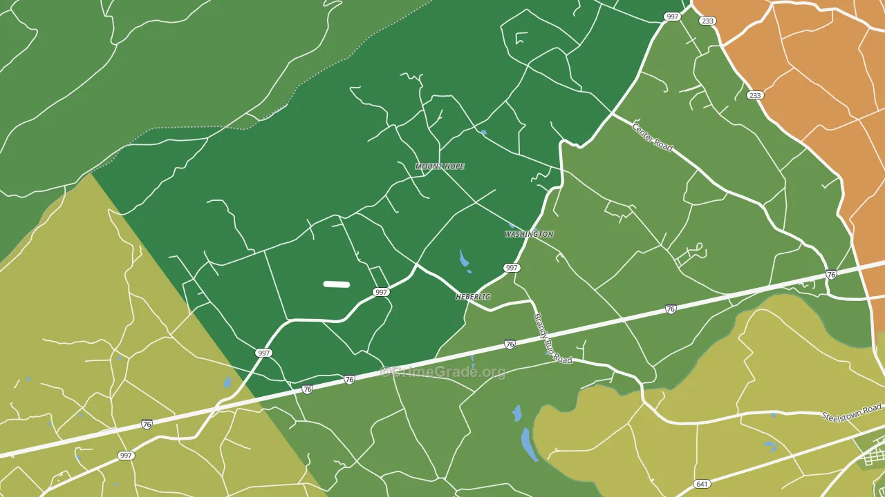 Heberlig, PA Map of Assault Rates