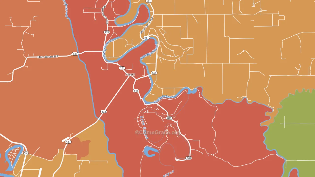 Hebert, LA Map of Assault Rates