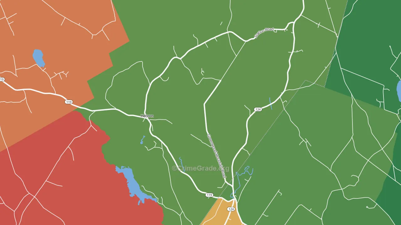 Hebron, ME Map of Assault Rates
