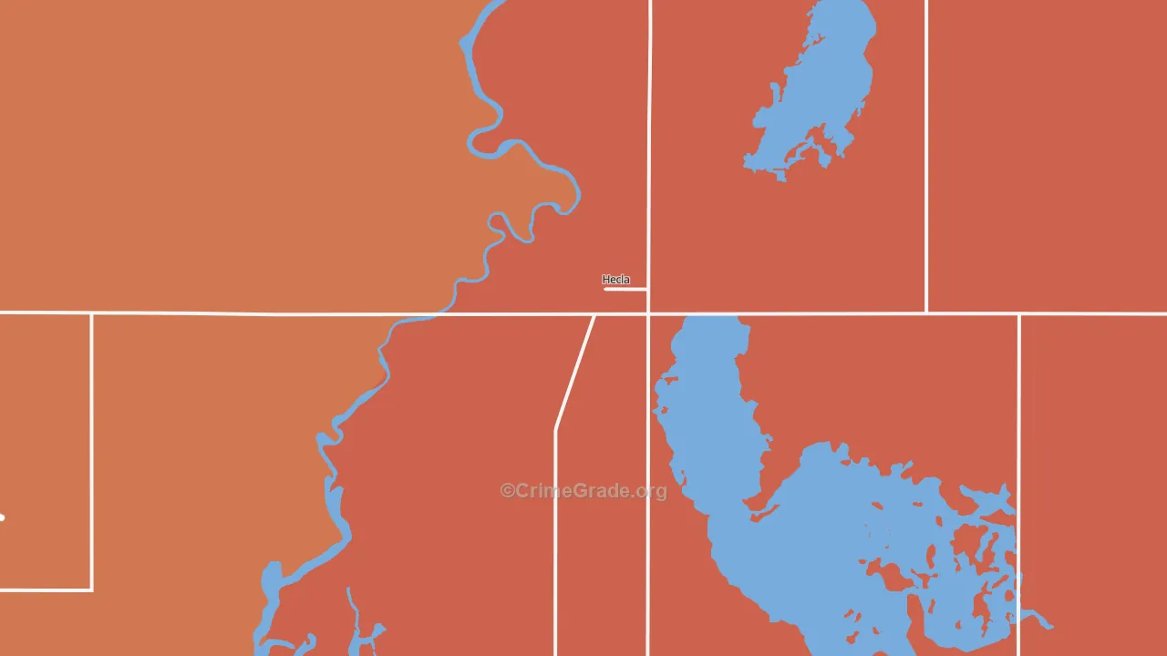 Hecla, SD Map of Assault Rates