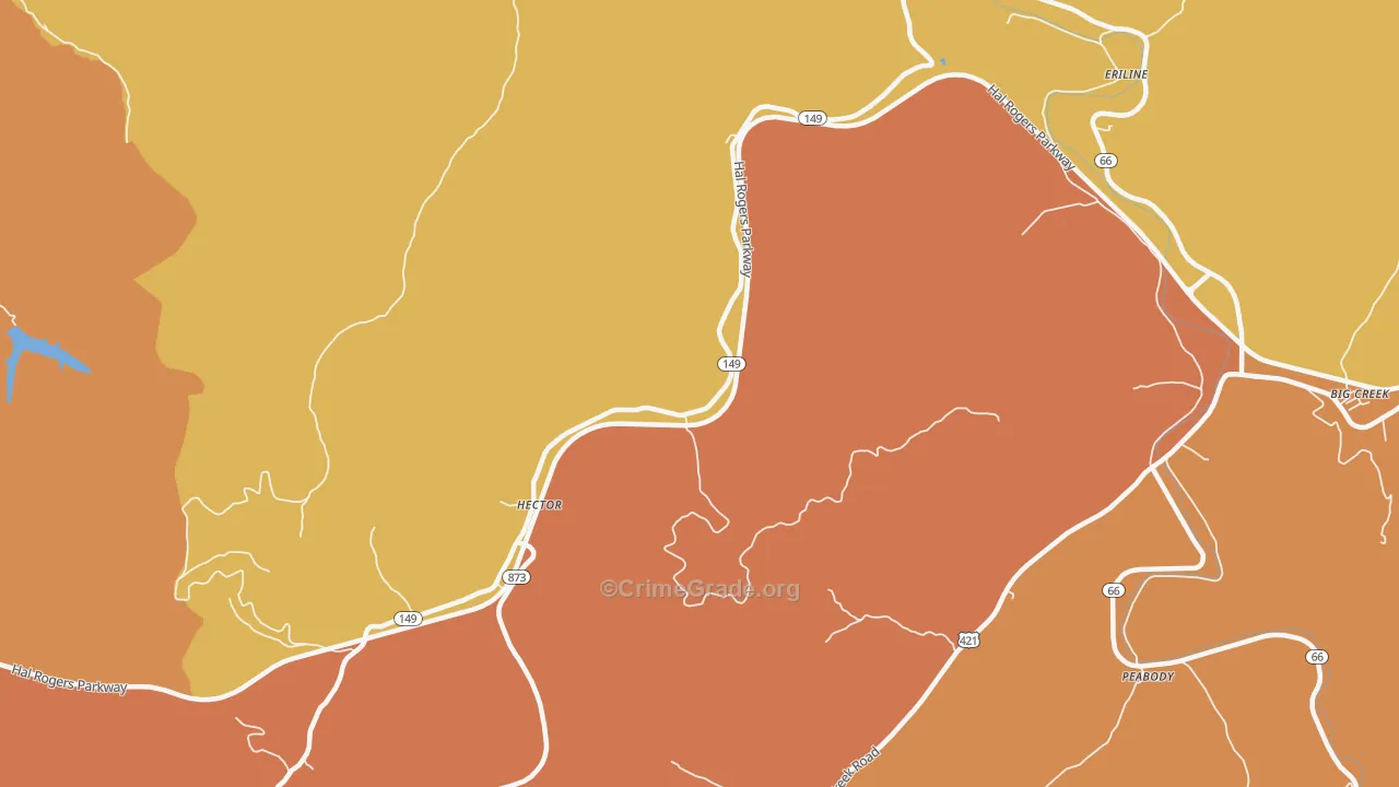 Hector, KY Map of Assault Rates