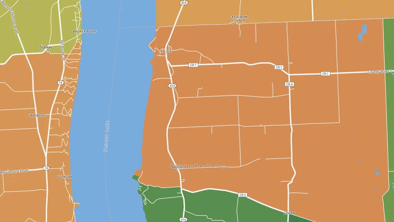 Hector, NY Map of Assault Rates