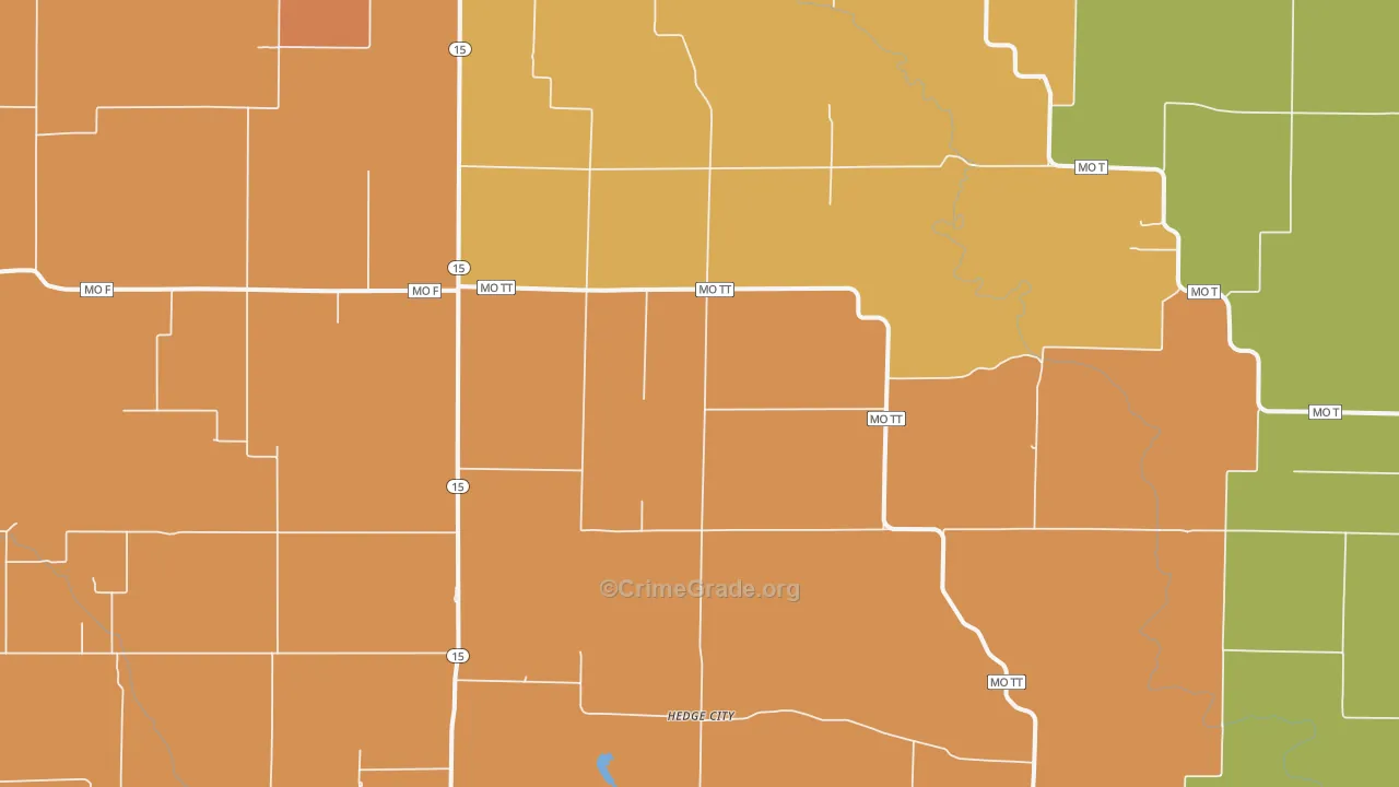 Hedge City, MO Map of Assault Rates