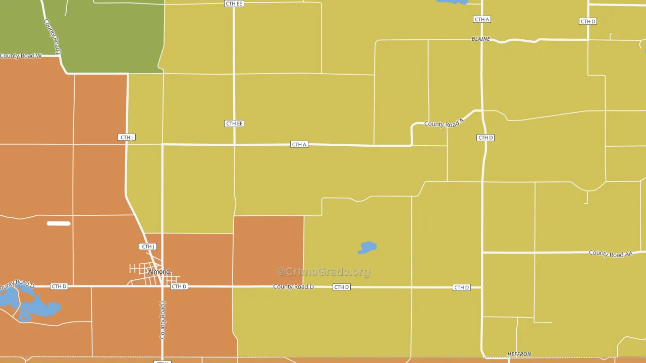 Heffron, WI Map of Assault Rates