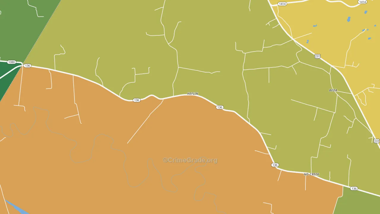 Heflin, KY Map of Assault Rates