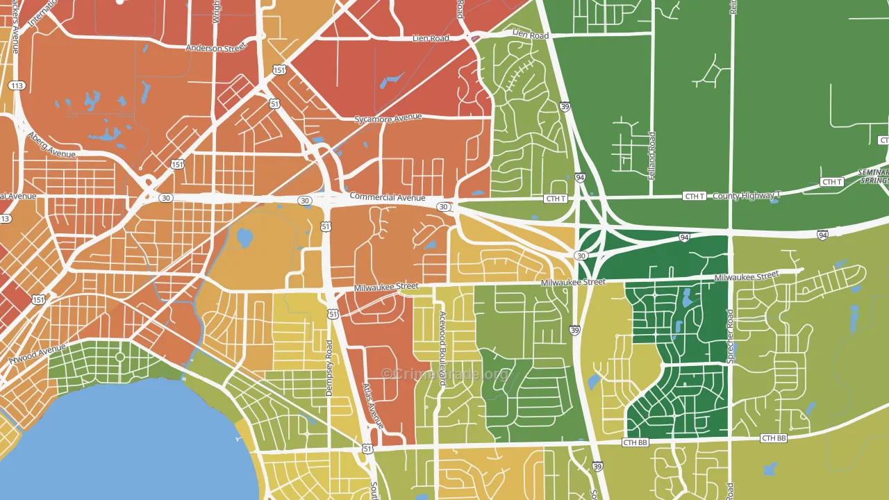 Heistand, Madison, WI Map of Assault Rates