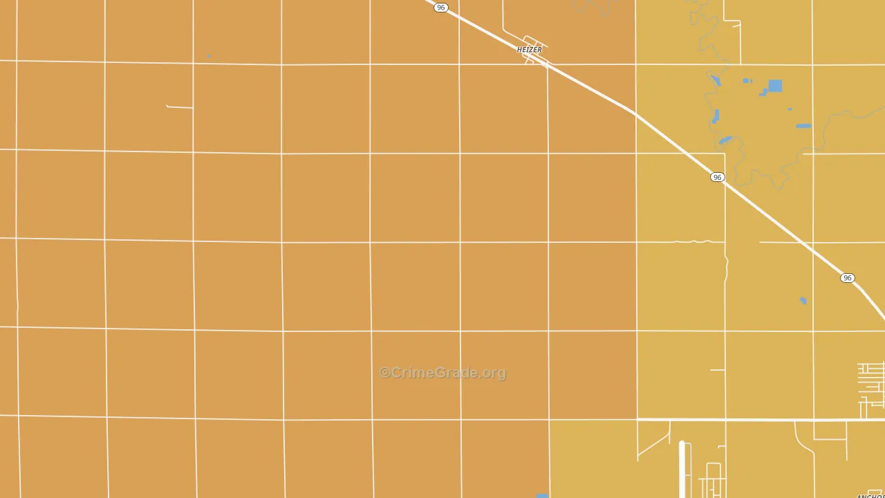 Heizer, KS Map of Assault Rates