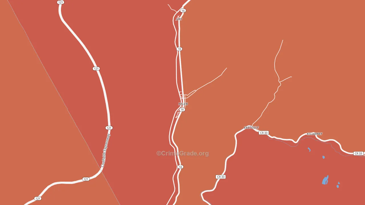 Helen, WV Map of Assault Rates
