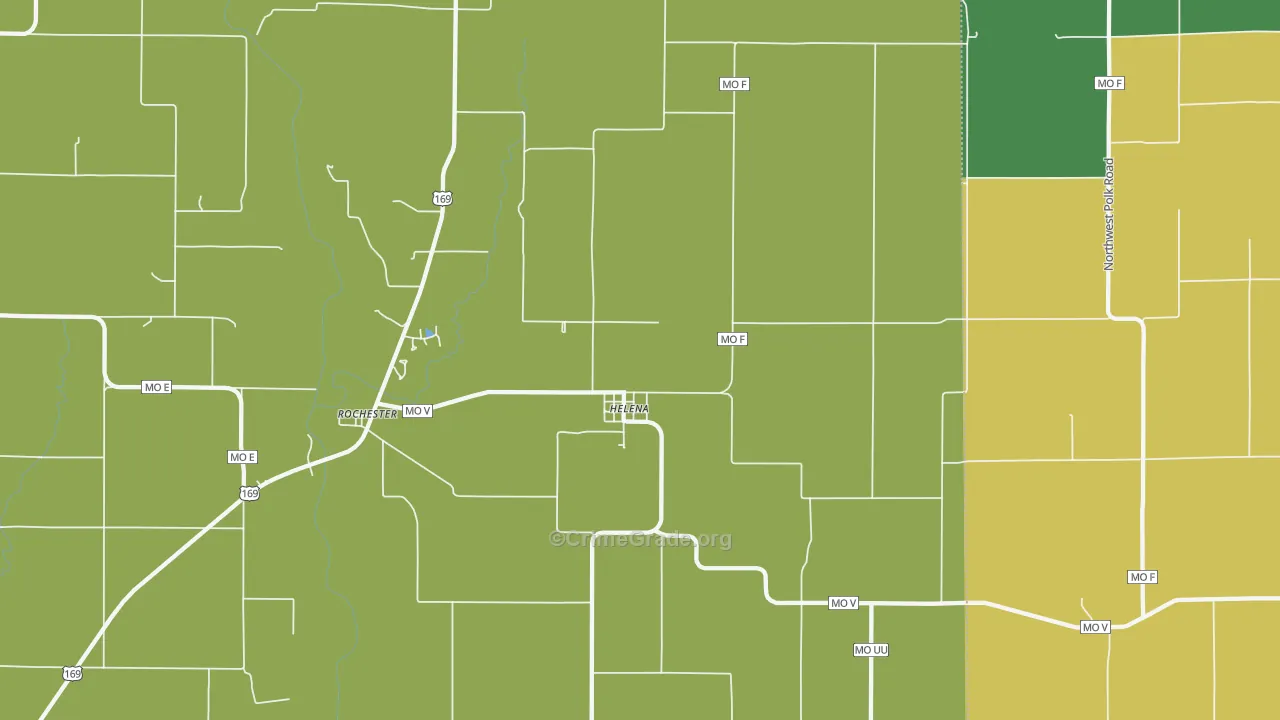 Helena, MO Map of Assault Rates