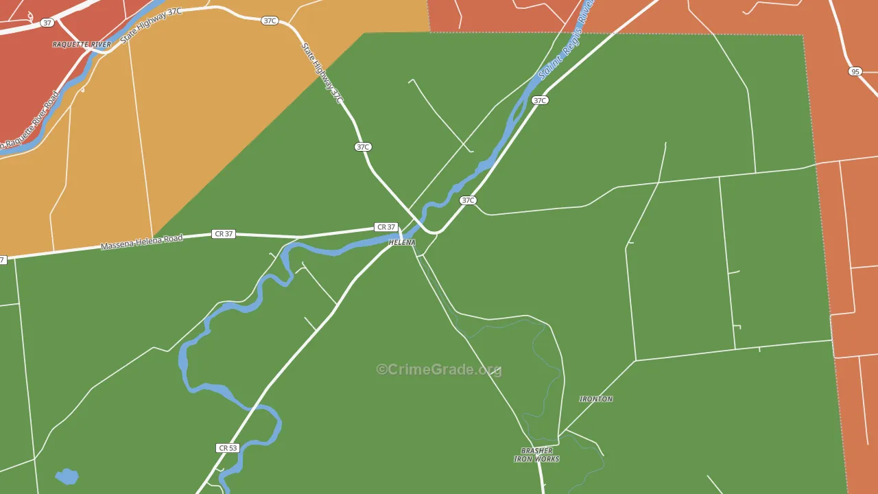 Helena, NY Map of Assault Rates