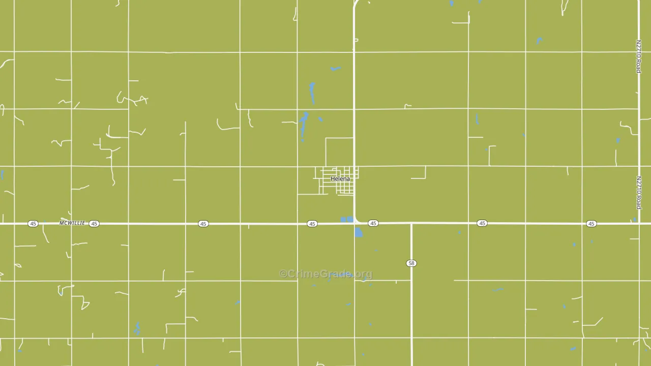 Helena, OK Map of Assault Rates