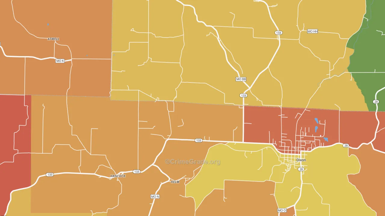 Helm, MO Map of Assault Rates