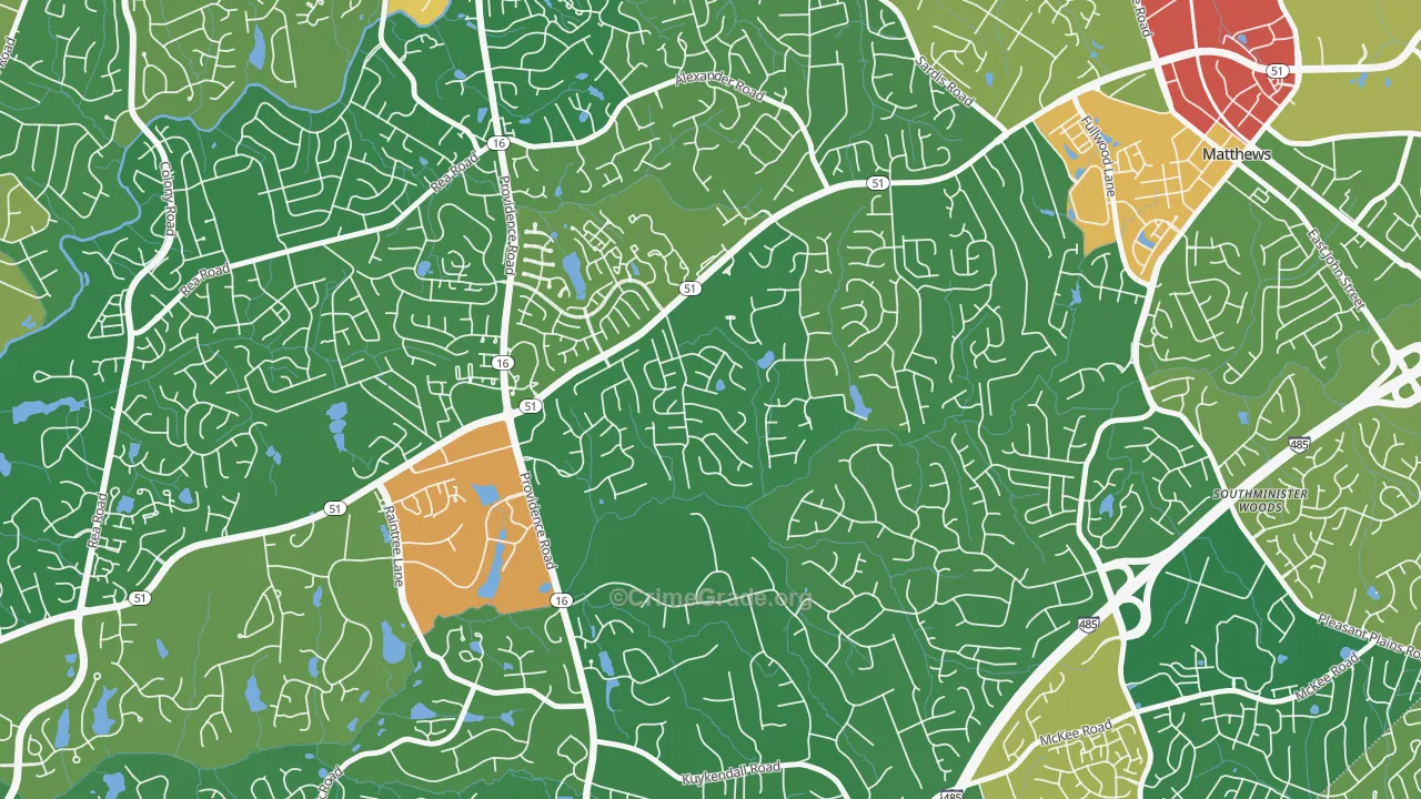 Hembstead, Charlotte, NC Map of Assault Rates