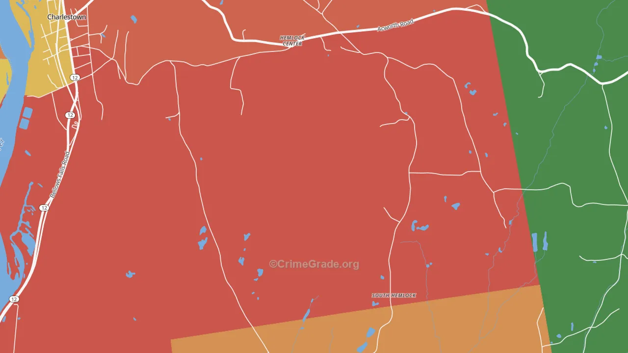 Hemlock Center, NH Map of Assault Rates