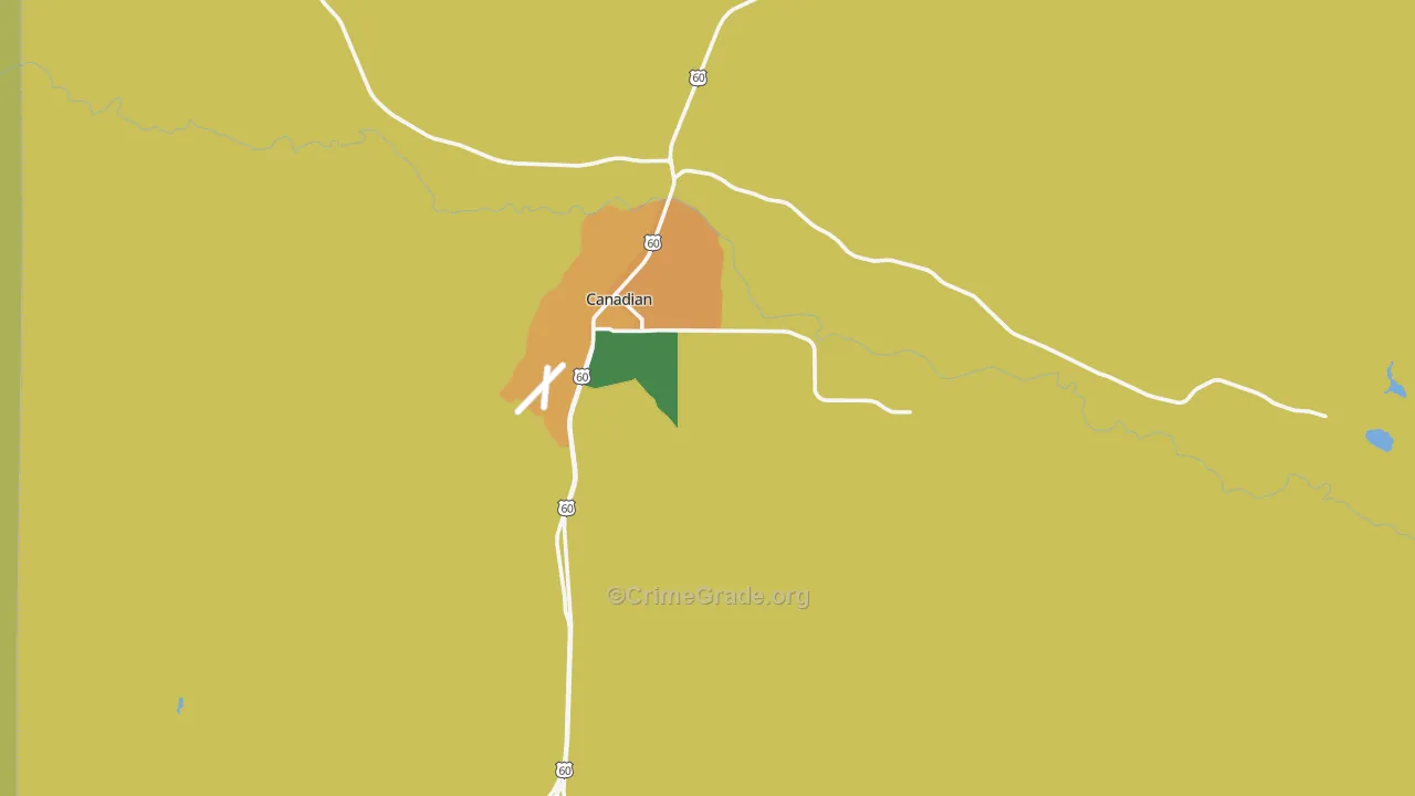 Hemphill County, TX Map of Assault Rates