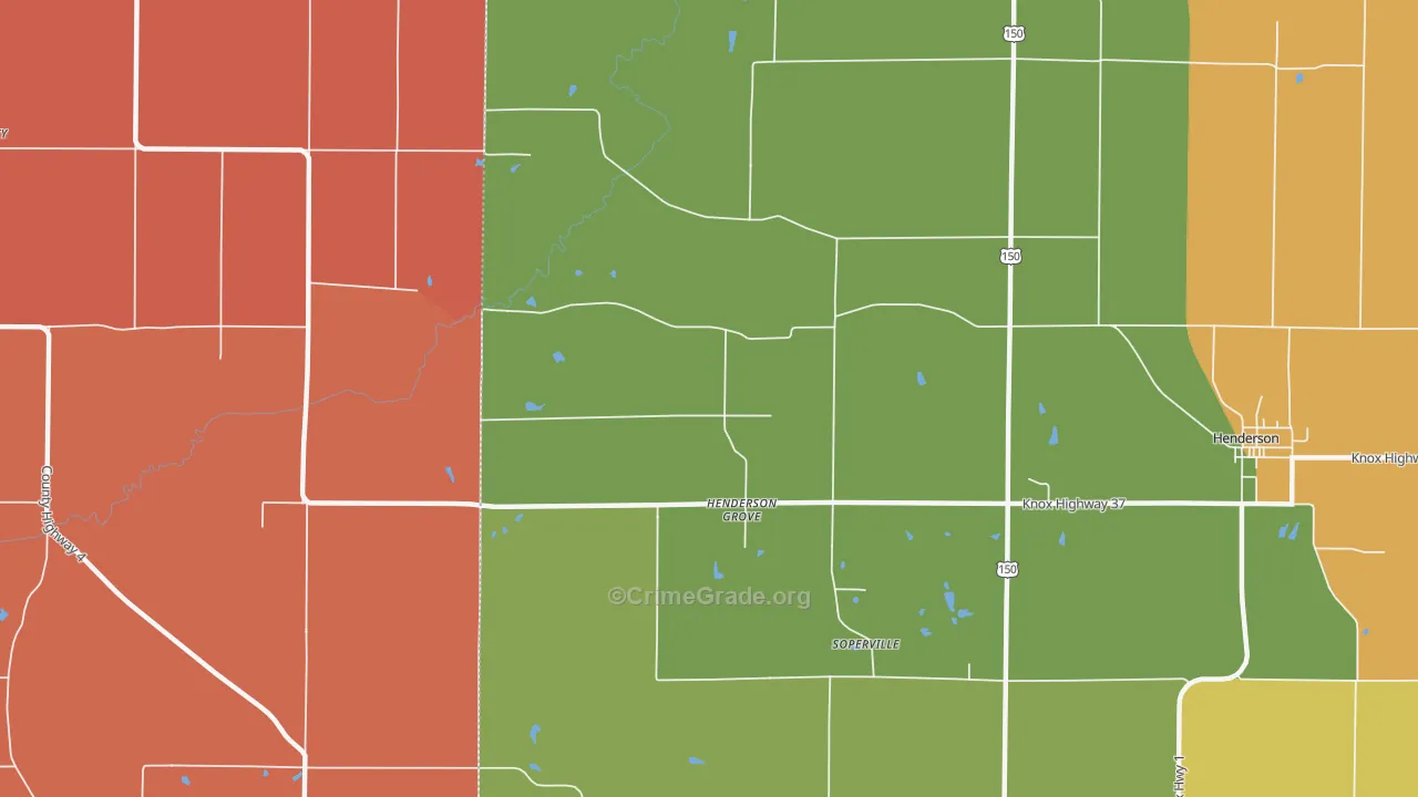 Henderson Grove, IL Map of Assault Rates