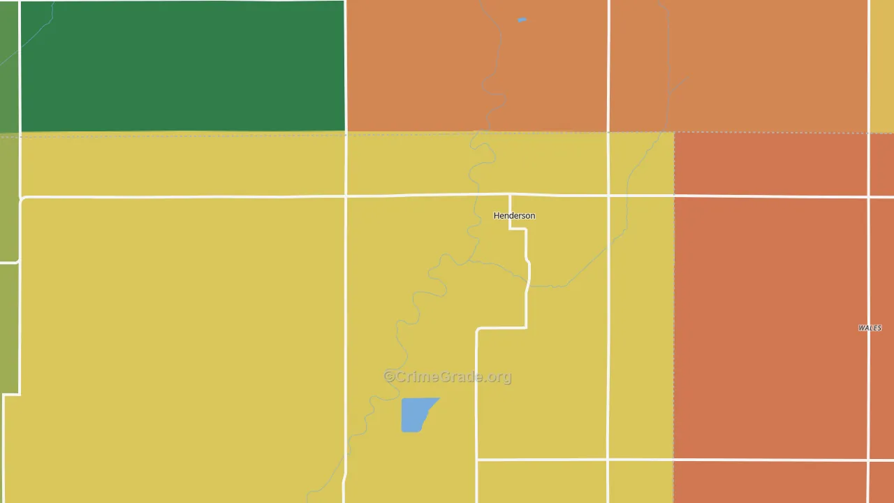 Henderson, IA Map of Assault Rates