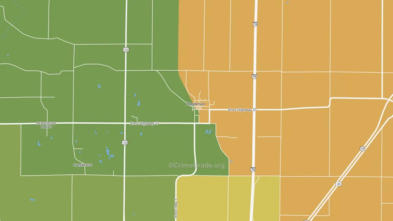 Henderson, IL Map of Assault Rates
