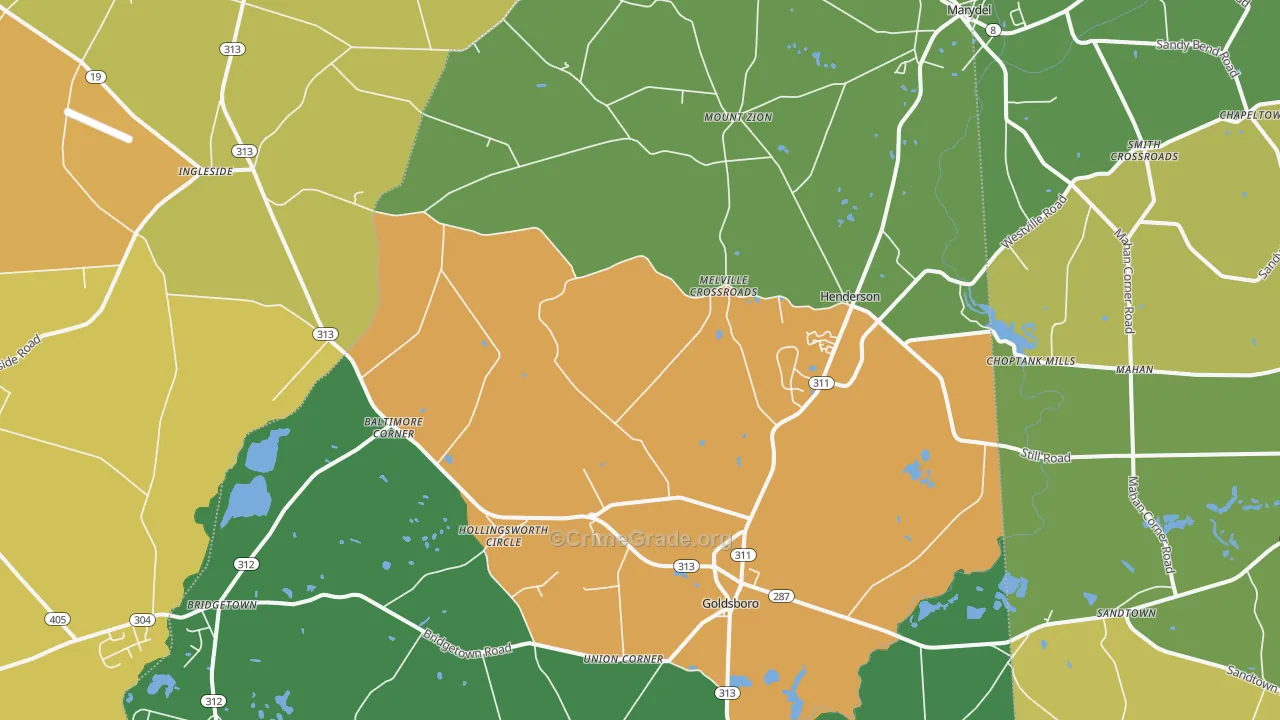 Henderson, MD Map of Assault Rates
