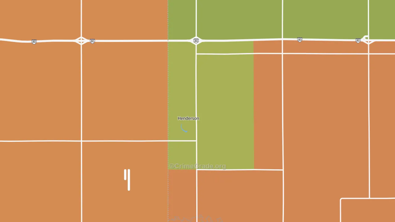 Henderson, NE Map of Assault Rates