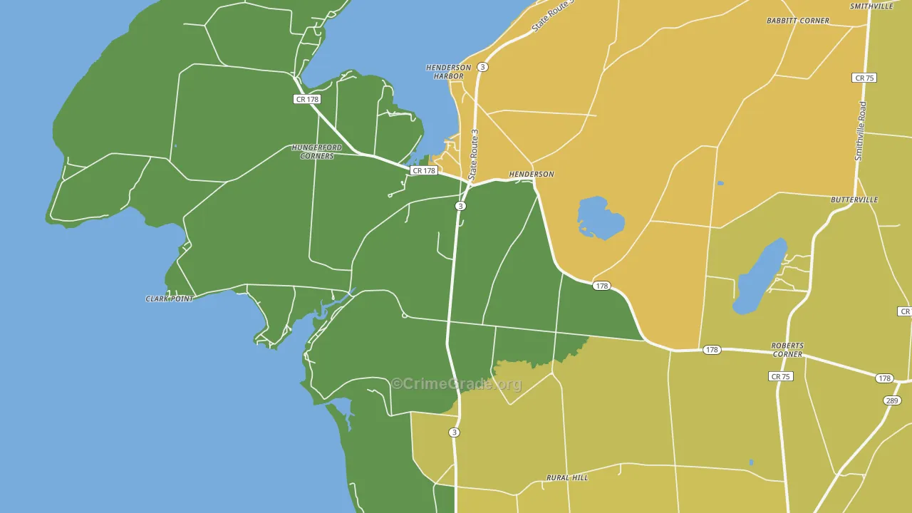 Henderson, NY Map of Assault Rates
