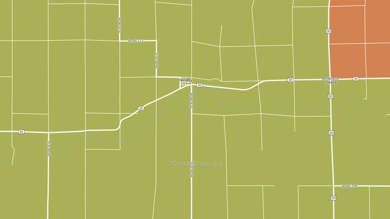 Hendley, NE Map of Assault Rates