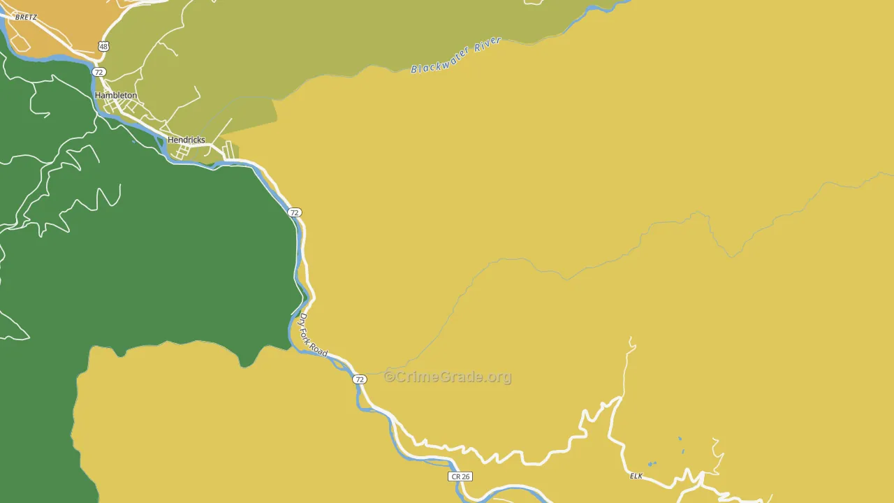 Hendricks, WV Map of Assault Rates