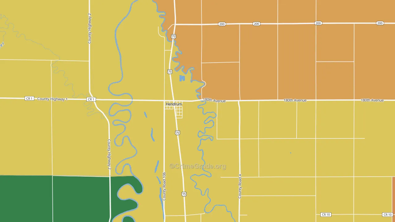 Hendrum, MN Map of Assault Rates