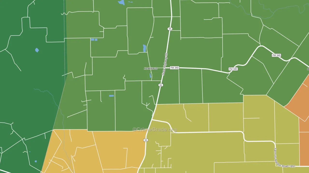 Henkhaus, TX Map of Assault Rates