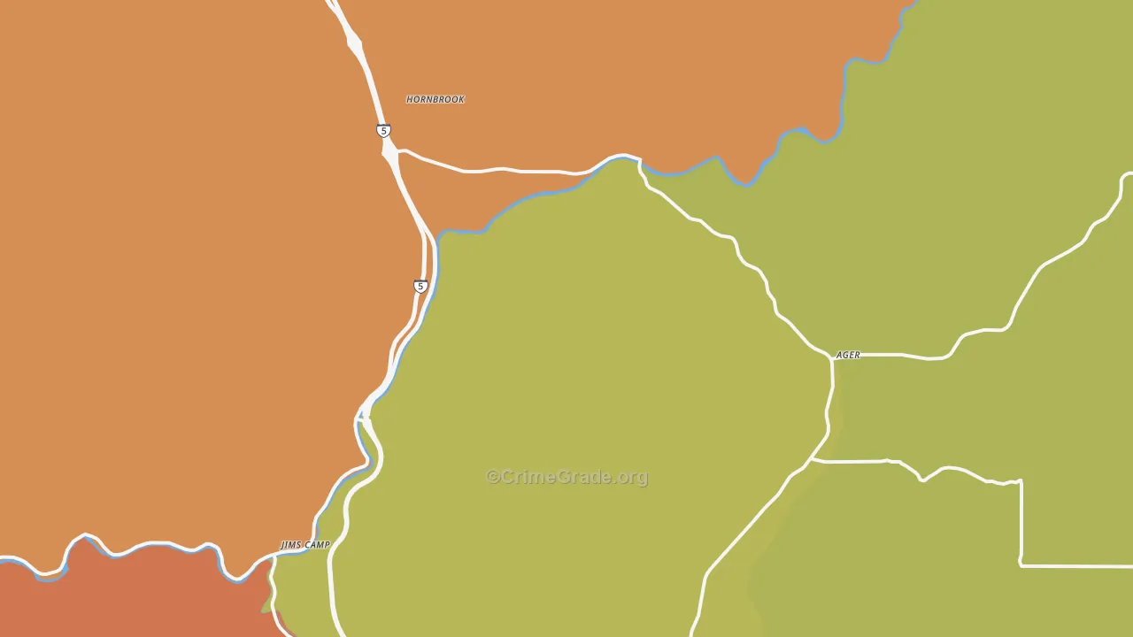 Henley, CA Map of Assault Rates