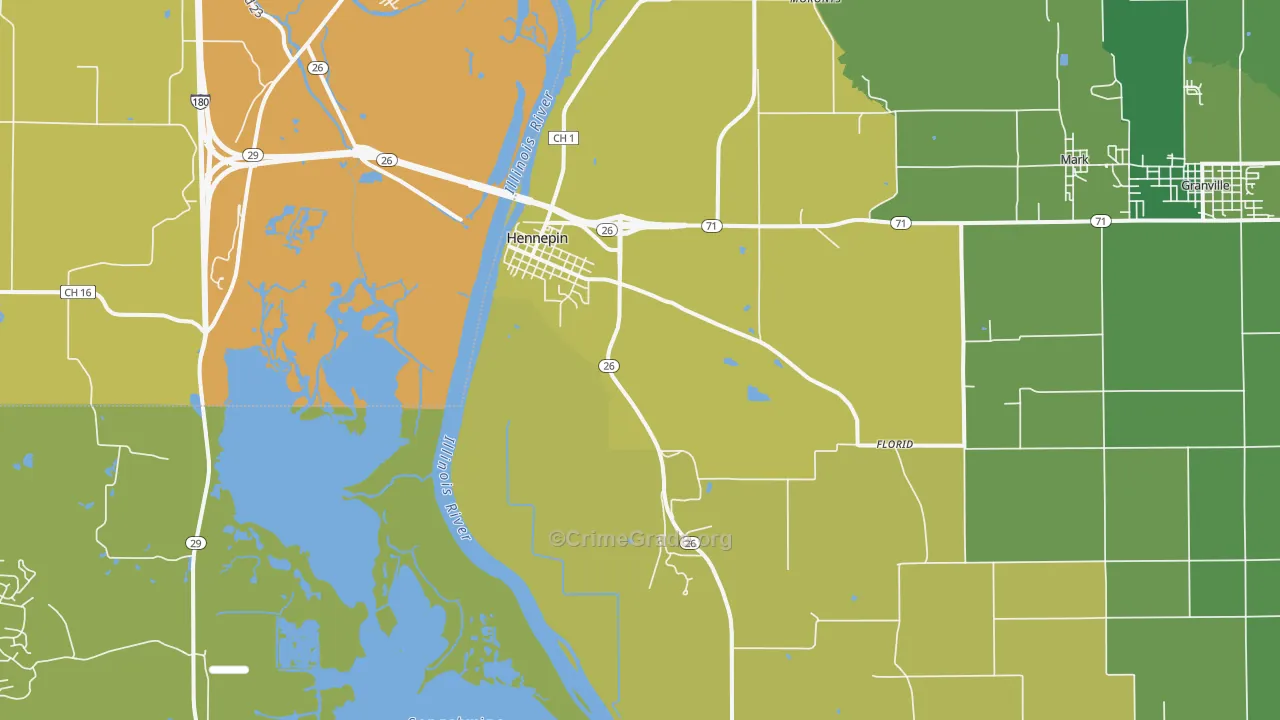 Hennepin, IL Map of Assault Rates