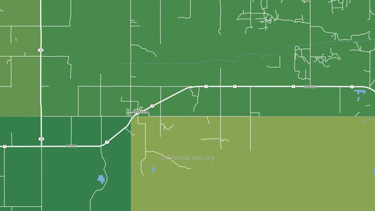 Hennepin, OK Map of Assault Rates