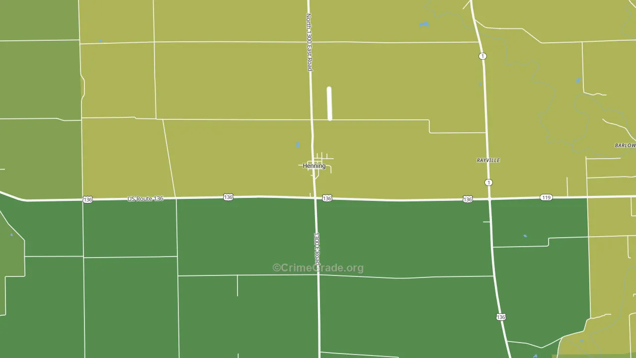 Henning, IL Map of Assault Rates