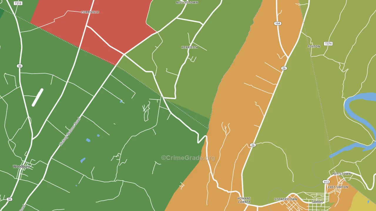 Henrietta, PA Map of Assault Rates