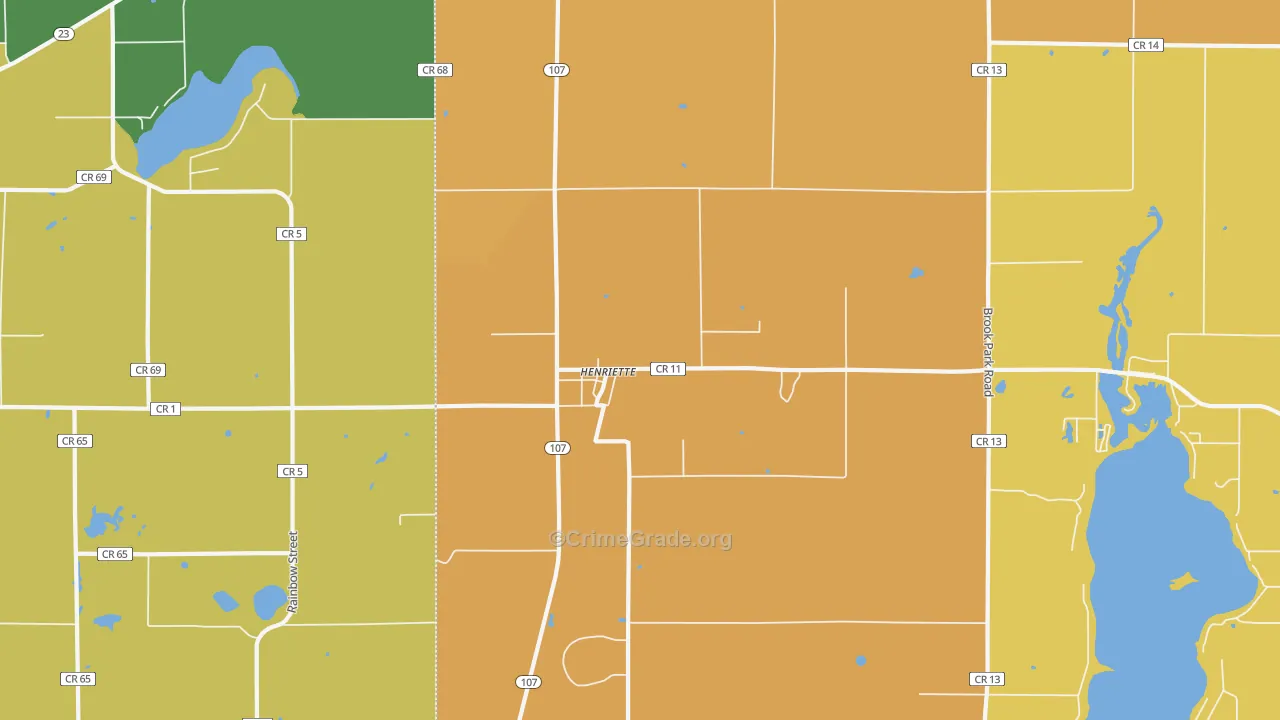 Henriette, MN Map of Assault Rates