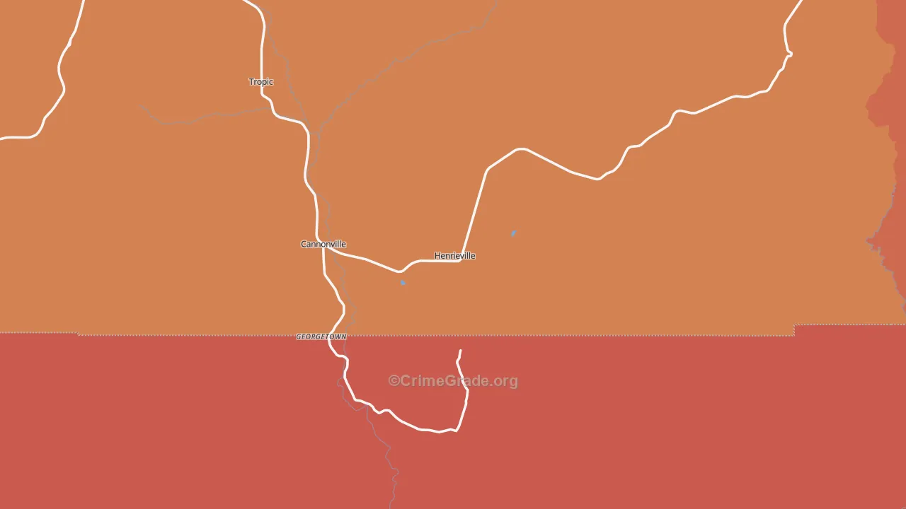 Henrieville, UT Map of Assault Rates