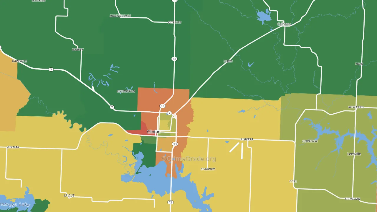 Henry County, MO Map of Assault Rates