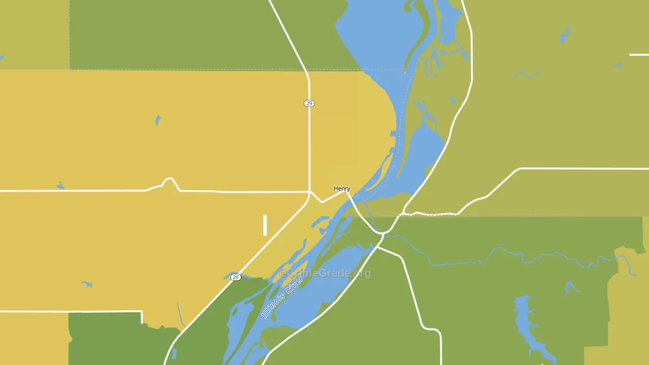 Henry, IL Map of Assault Rates