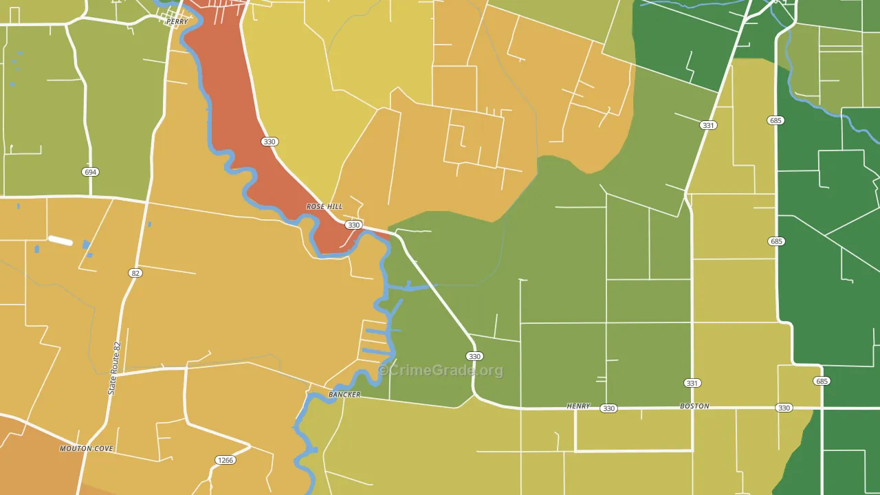 Henry, LA Map of Assault Rates